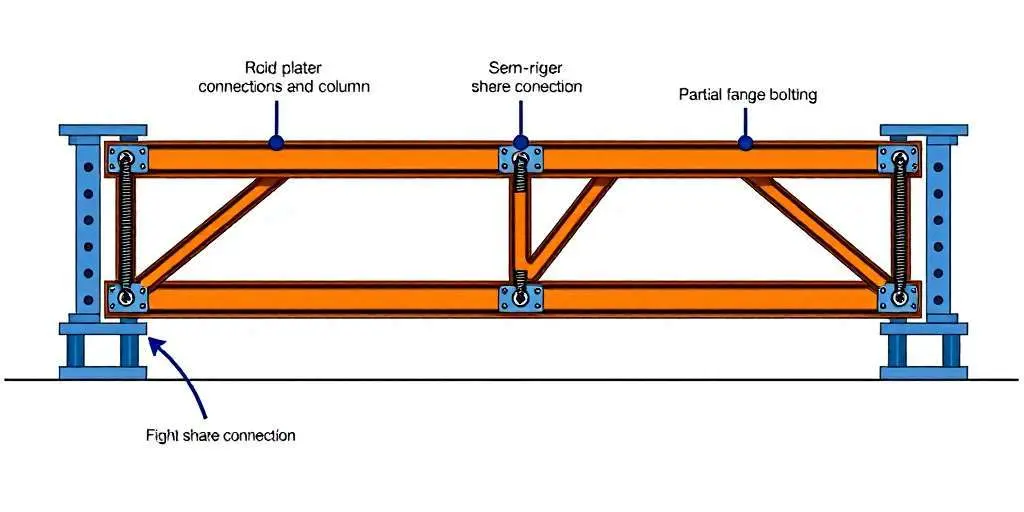 Placa de conexión con pernos y llave dinamométrica en unión de estructura de acero